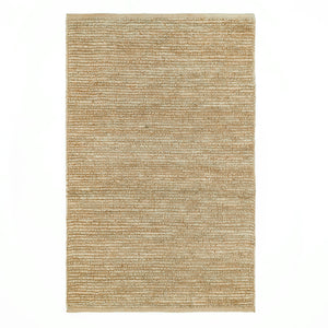 Handmade Textured Area Rug, Natural & Ivory Jute Hemp Loop Rug, Modern Minimalist Home Decor, Sustainable