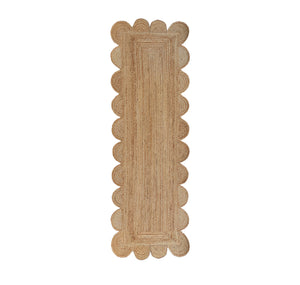 Natural Jute Scallop Rug