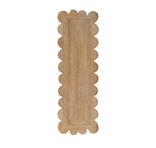 Natural Jute Scallop Rug