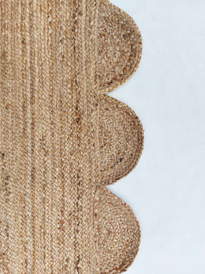 Natural Jute Scallop Rug