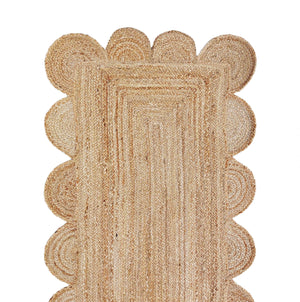 Natural Jute Scallop Rug