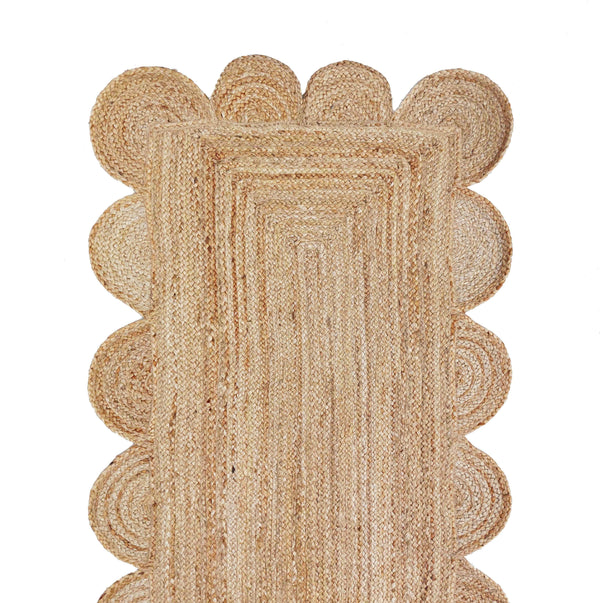 Natural Jute Scallop Rug