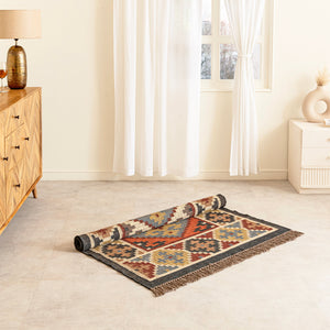 Chitra Jute Kilim Rug - Rolled