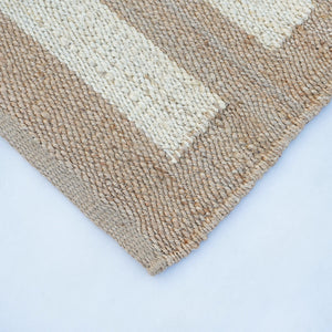 Rustic Jute Hemp Hallway Runner Rug-Natural & Ivory Entryway Rug