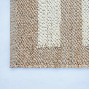 Rustic Jute Hemp Hallway Runner Rug-Natural & Ivory Entryway Rug