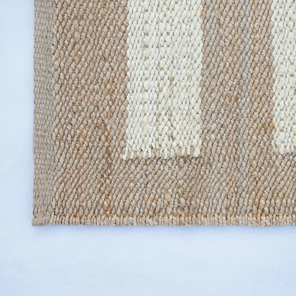Rustic Jute Hemp Hallway Runner Rug-Natural & Ivory Entryway Rug