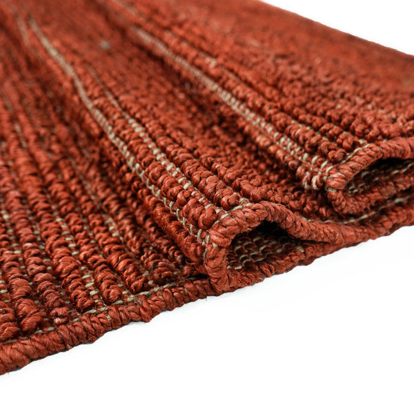 Boho Handcrafted loop Jute Area Rug, Rustic Chunky Braided Floor Mat