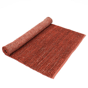 Boho Handcrafted loop Jute Area Rug, Rustic Chunky Braided Floor Mat
