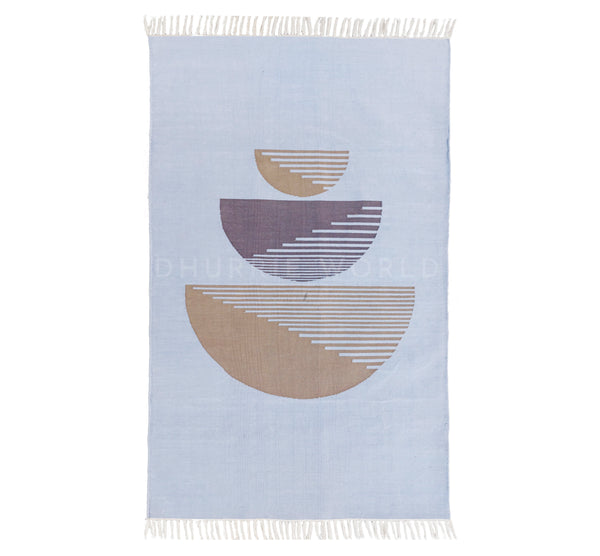 Deep Handwoven Cotton Area Rug