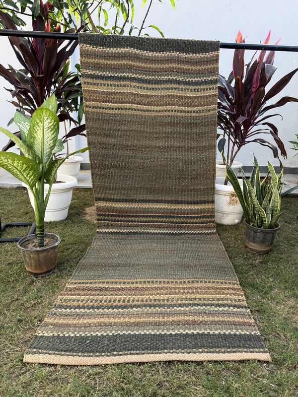 Jute Runner Rug- Handwoven Multicolor Stair Runner, Bohemian Decor