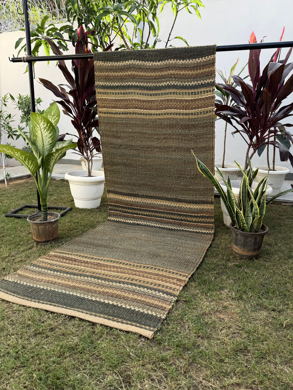 Jute Runner Rug- Handwoven Multicolor Stair Runner, Bohemian Decor