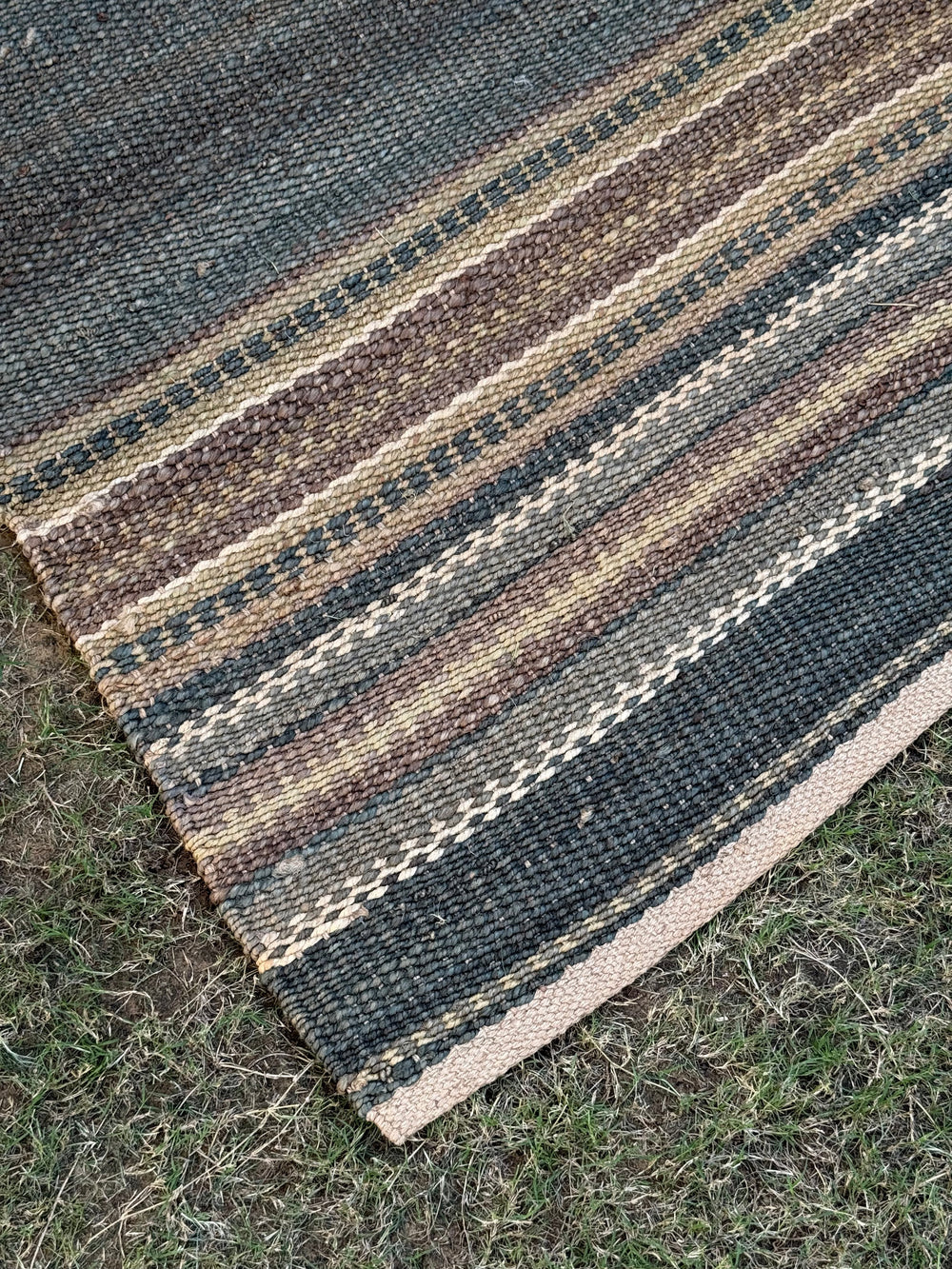 Jute Runner Rug- Handwoven Multicolor Stair Runner, Bohemian Decor