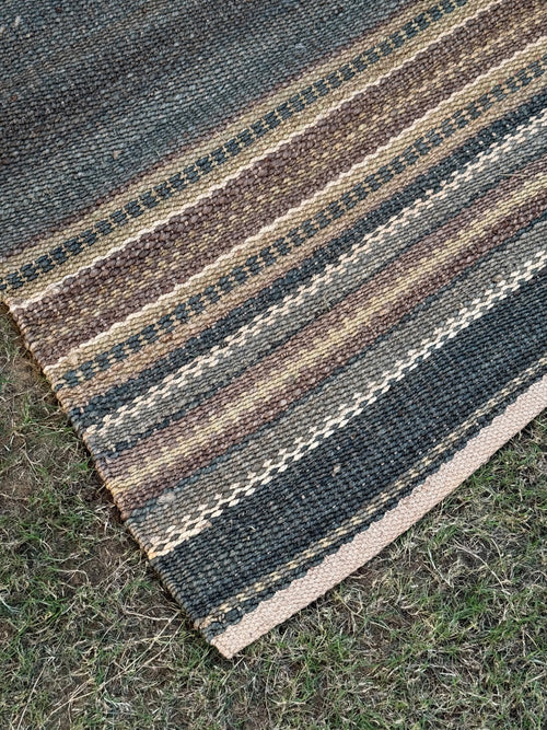 Jute Runner Rug- Handwoven Multicolor Stair Runner, Bohemian Decor