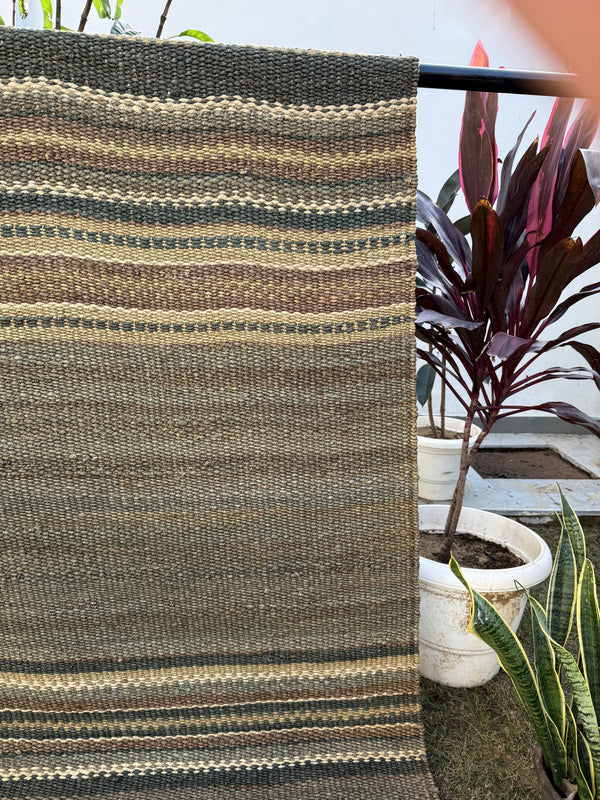 Jute Runner Rug- Handwoven Multicolor Stair Runner, Bohemian Decor