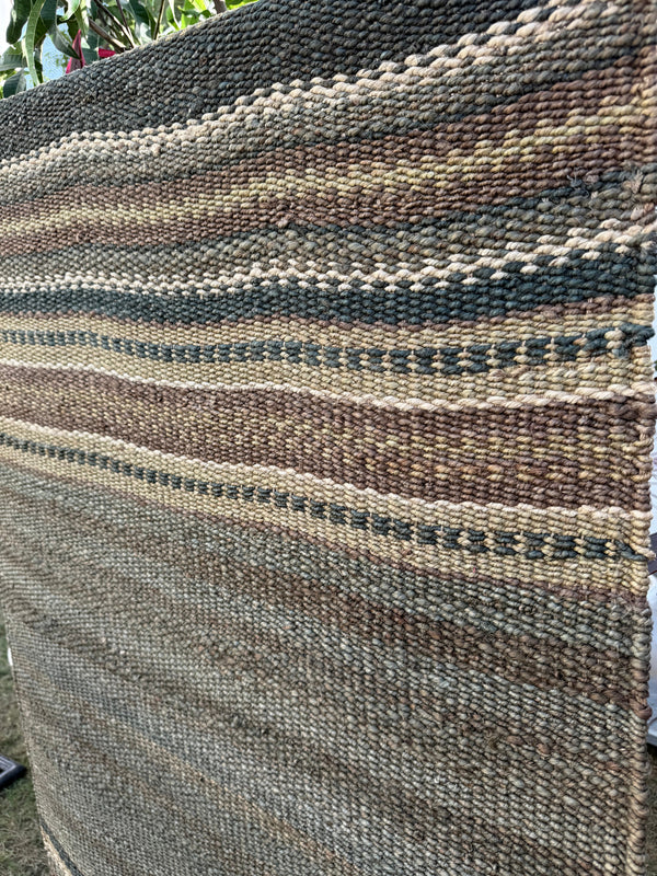 Jute Runner Rug- Handwoven Multicolor Stair Runner, Bohemian Decor