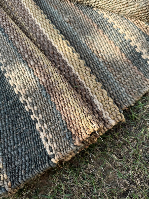 Jute Runner Rug- Handwoven Multicolor Stair Runner, Bohemian Decor