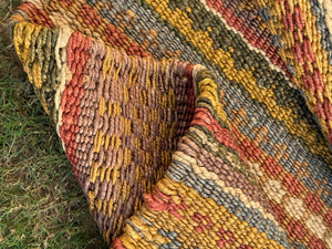 Handwoven Multicolor Jute Rug Runner, Bohemian Area Rug 3X5, Home & Living Room Decor