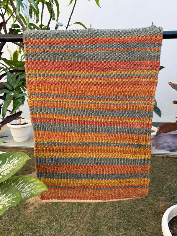 Handwoven Jute Rug 2X3 - Rustic Boho Decor Area Rug