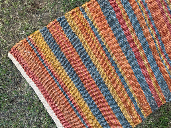 Handwoven Jute Rug 2X3 - Rustic Boho Decor Area Rug