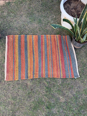 Handwoven Jute Rug 2X3 - Rustic Boho Decor Area Rug