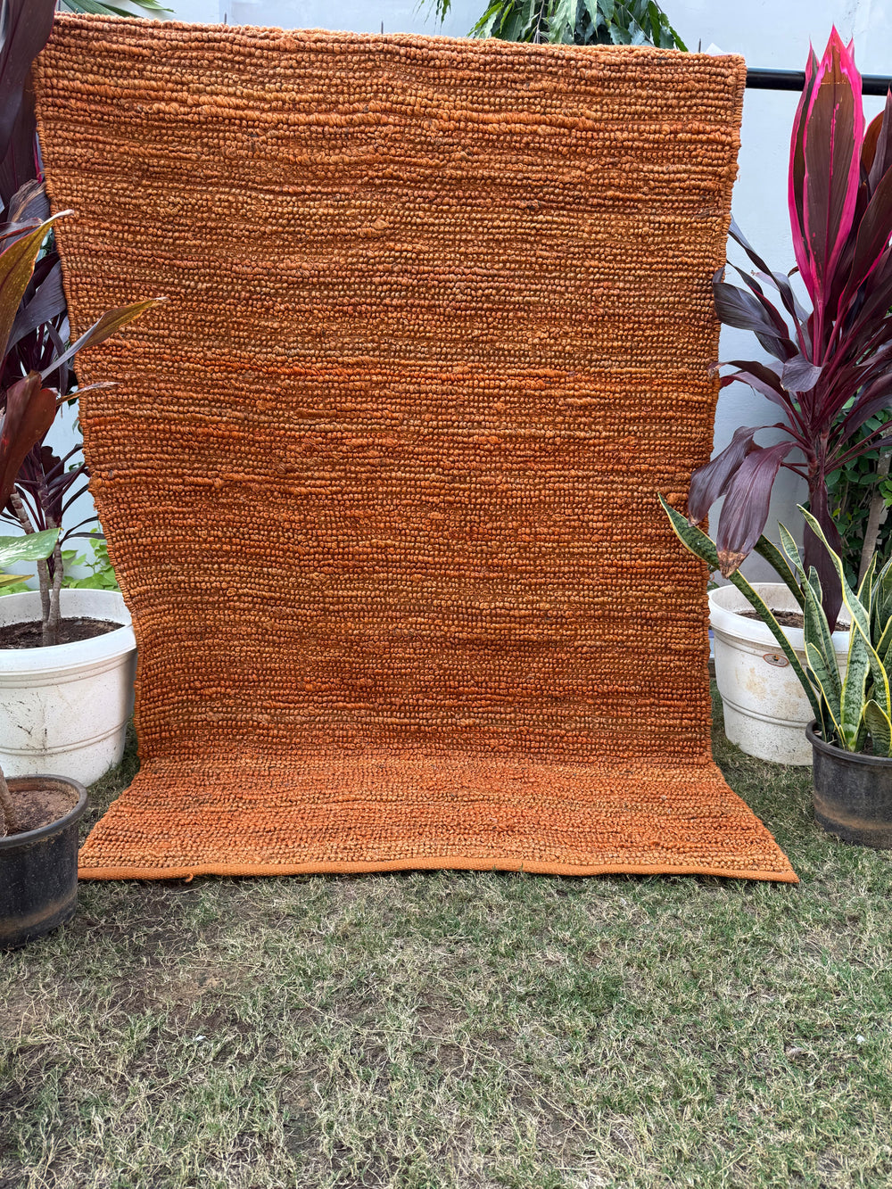 Artisan Shuttle Loop Jute Hemp Rug, Rustic Modern Handwoven Floor Carpet