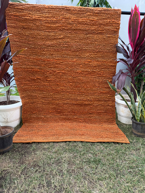Artisan Shuttle Loop Jute Hemp Rug, Rustic Modern Handwoven Floor Carpet