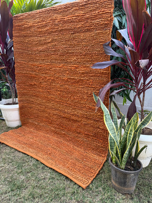 Artisan Shuttle Loop Jute Hemp Rug, Rustic Modern Handwoven Floor Carpet
