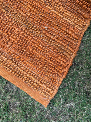 Artisan Shuttle Loop Jute Hemp Rug, Rustic Modern Handwoven Floor Carpet