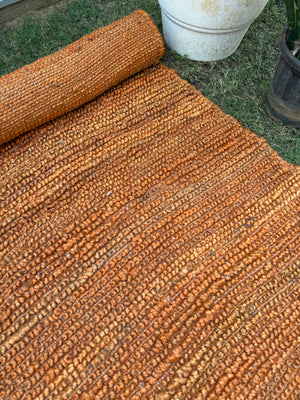 Artisan Shuttle Loop Jute Hemp Rug, Rustic Modern Handwoven Floor Carpet