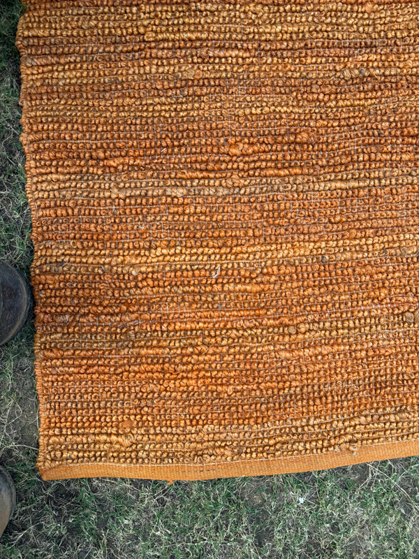 Artisan Shuttle Loop Jute Hemp Rug, Rustic Modern Handwoven Floor Carpet