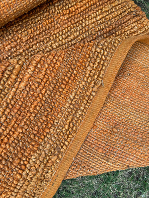 Artisan Shuttle Loop Jute Hemp Rug, Rustic Modern Handwoven Floor Carpet