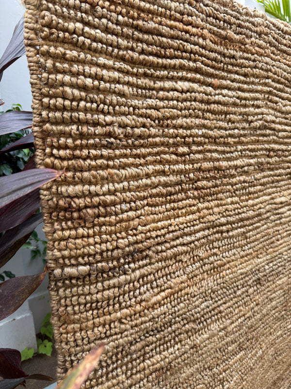 Natural Chunky Pebble Loop Rug, Handmade Jute Area Rug, Scandinavian Home Decor, Modern Living Room Rug