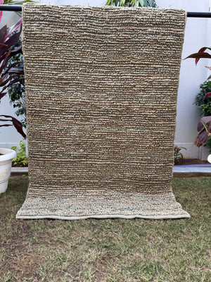 Handwoven Pebble Rug, Chunky Loop Rug, Natural Fiber Area Rug, Bohemian Decor