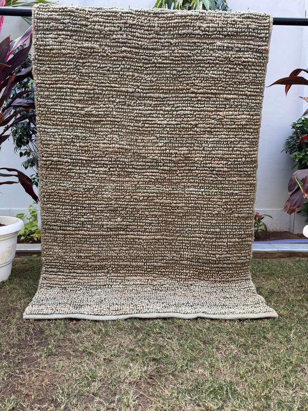 Handwoven Pebble Rug, Chunky Loop Rug, Natural Fiber Area Rug, Bohemian Decor