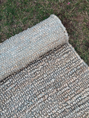 Handwoven Pebble Rug, Chunky Loop Rug, Natural Fiber Area Rug, Bohemian Decor