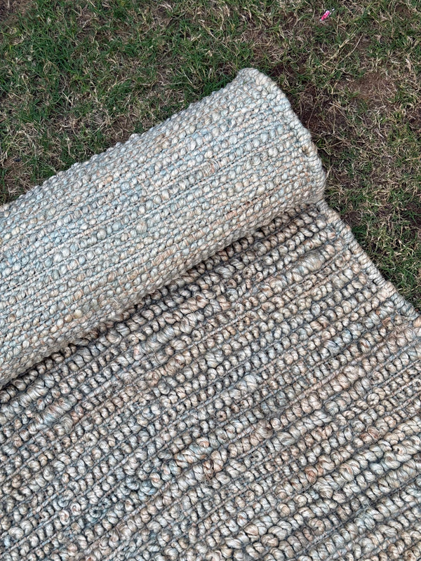 Handwoven Pebble Rug, Chunky Loop Rug, Natural Fiber Area Rug, Bohemian Decor