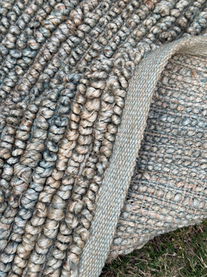Handwoven Pebble Rug, Chunky Loop Rug, Natural Fiber Area Rug, Bohemian Decor