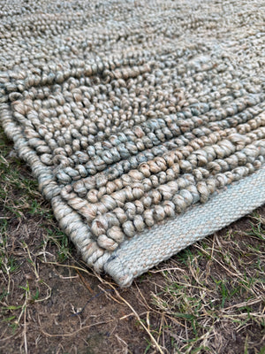 Handwoven Pebble Rug, Chunky Loop Rug, Natural Fiber Area Rug, Bohemian Decor