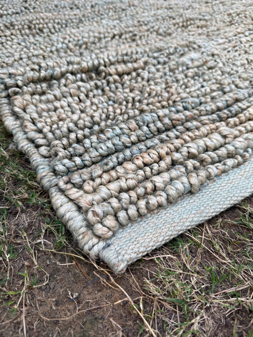 Handwoven Pebble Rug, Chunky Loop Rug, Natural Fiber Area Rug, Bohemian Decor