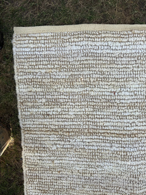 Handwoven Ivory Jute Loop Area Rug | Handmade Natural Fiber Hemp Rug