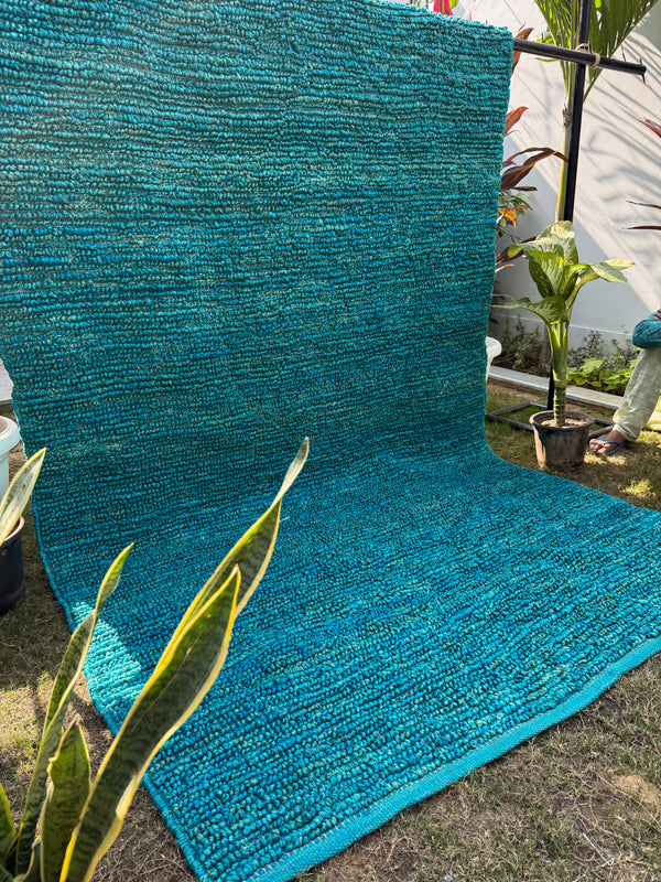 Handwoven Rug, Chunky Textured Loop Rug, Handmade Area Jute Hemp Rug for Living Room, Bedroom, Cozy Modern Home Decor