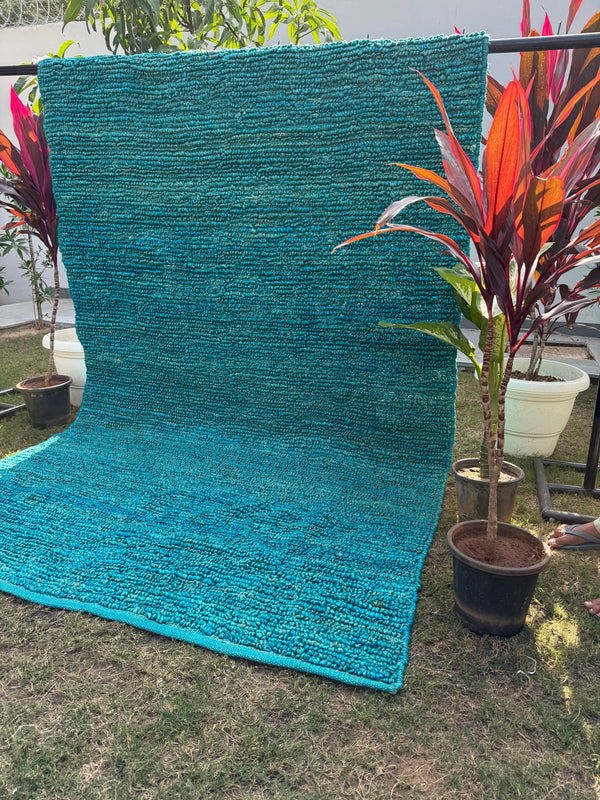 Handwoven Rug, Chunky Textured Loop Rug, Handmade Area Jute Hemp Rug for Living Room, Bedroom, Cozy Modern Home Decor