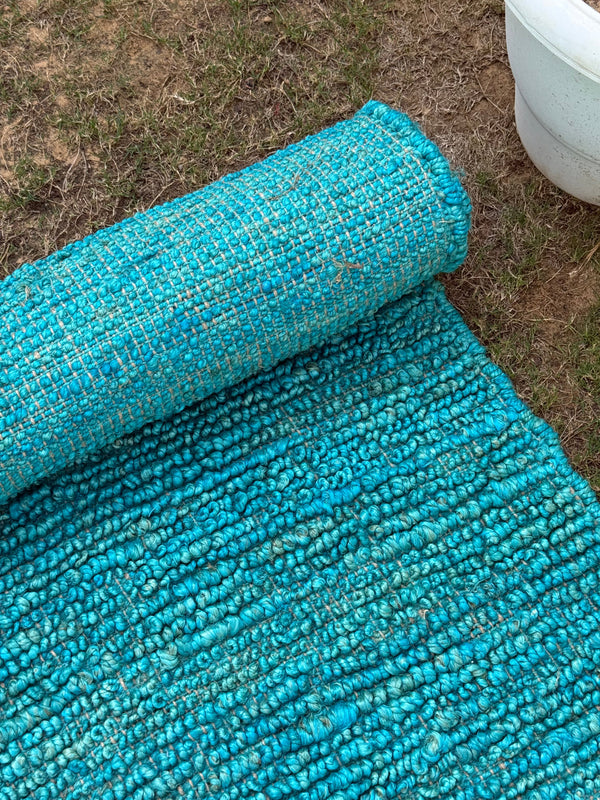 Handwoven Rug, Chunky Textured Loop Rug, Handmade Area Jute Hemp Rug for Living Room, Bedroom, Cozy Modern Home Decor