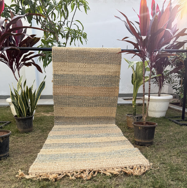 Stair Runner Rug, Handmade Striped Boho Decor Area Rug, Sustainable