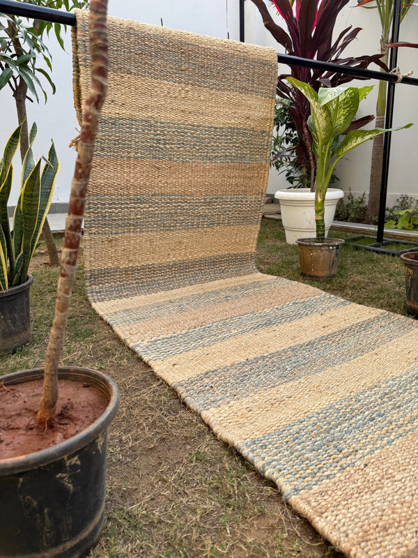 Stair Runner Rug, Handmade Striped Boho Decor Area Rug, Sustainable