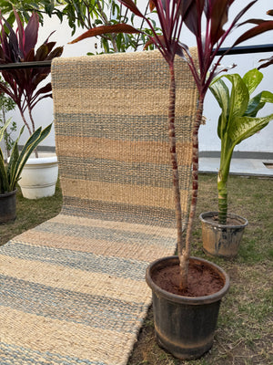 Stair Runner Rug, Handmade Striped Boho Decor Area Rug, Sustainable