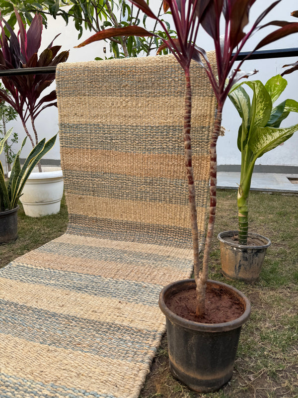 Stair Runner Rug, Handmade Striped Boho Decor Area Rug, Sustainable