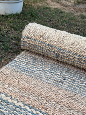 Stair Runner Rug, Handmade Striped Boho Decor Area Rug, Sustainable