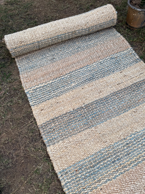 Stair Runner Rug, Handmade Striped Boho Decor Area Rug, Sustainable