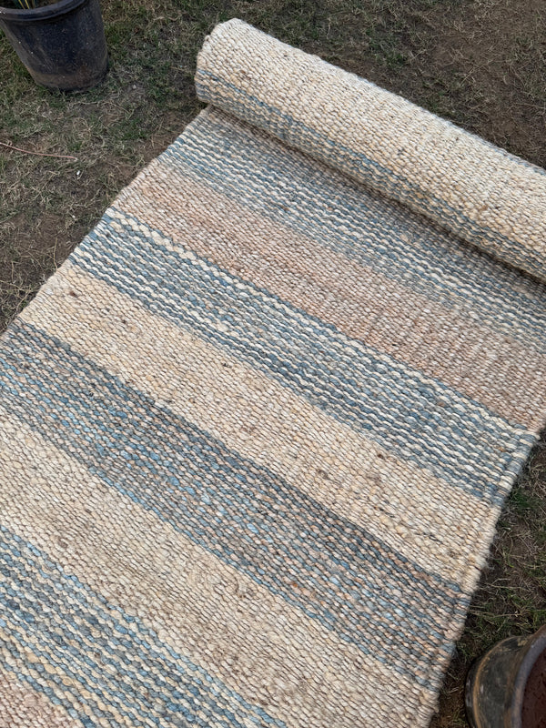 Stair Runner Rug, Handmade Striped Boho Decor Area Rug, Sustainable